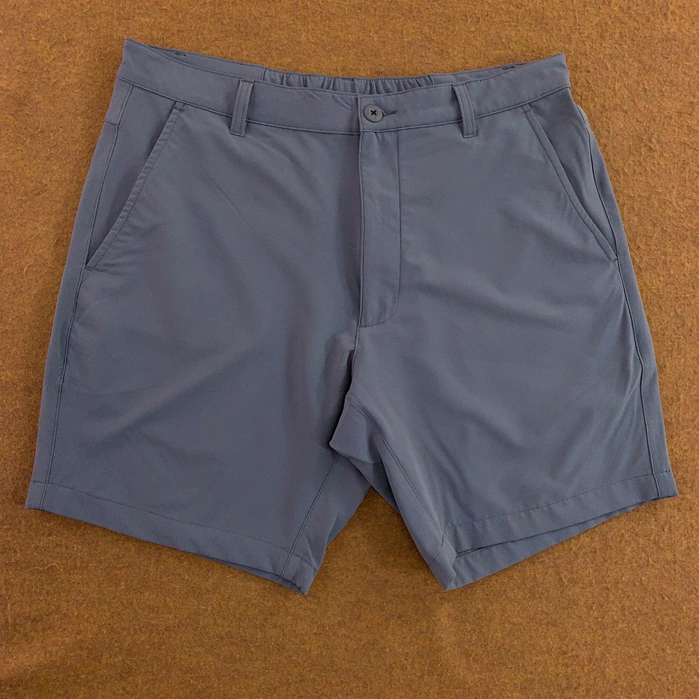 FootJoy Mens 34 Gray Performance Grid Texture Golf Shorts